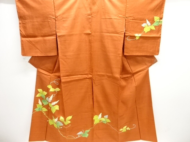 JAPANESE KIMONO / ANTIQUE KIMONO / SILK / HAKUZAN TSUMUGI / BRANCH FLOWER